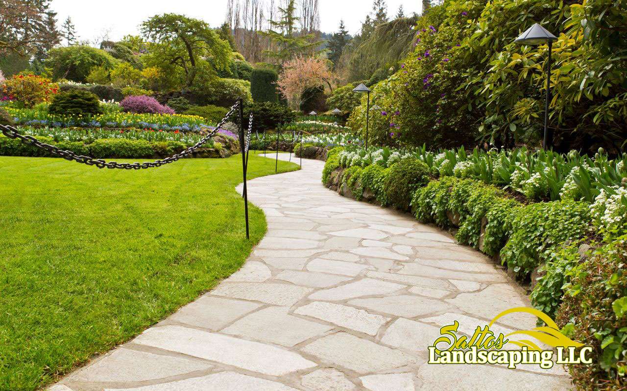 stone slab in the grass