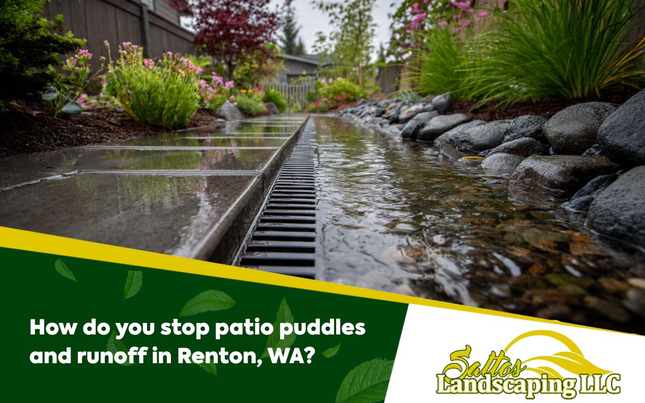 How do you stop patio puddles and runoff in Renton, WA?